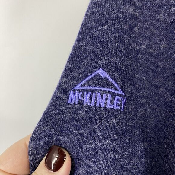 McKinley Womens Wool Puffer Jacket size Small Blue Hooded Full Zip - Picture 6 of 13